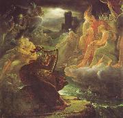 Ossian on the Bank of the Lora, Invoking the Gods to the Strains of a Harp.